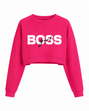 Sudadera Crop Boss Girl